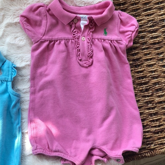 🌸Spring Sale🌸 LOT OF 2! Ralph Lauren Rompers 6M - Picture 3 of 4